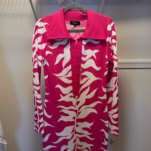 Worn Once! Hanifa pink and white dress.